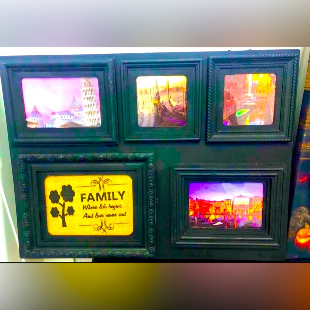 Halloween Wall Home Decoration Frame Trick or Treat Pictures Prints Deco Black